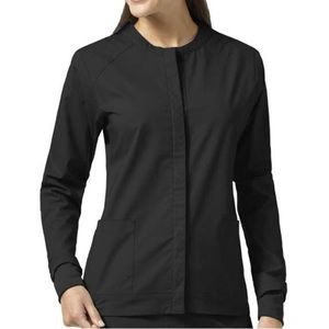 Vera Bradley Black ‘Ruth’ Quilted Trim Scrub Jacket